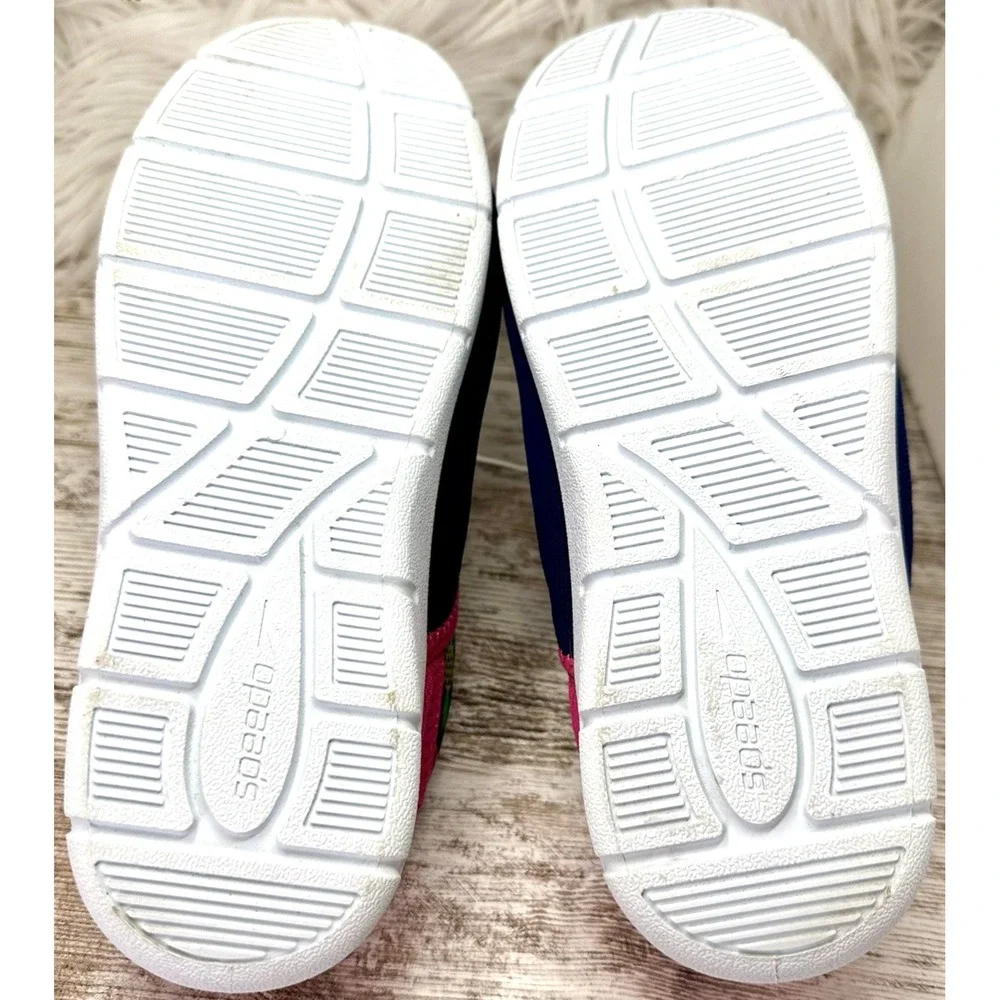 Speedo Aqua Skimmer Water Shoes Junior Girls' Sz Large 4-5‎ Purple Floral